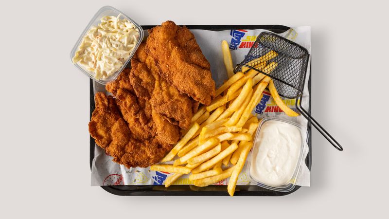 Loaded mac and cheese side dish from daves chicken menu
